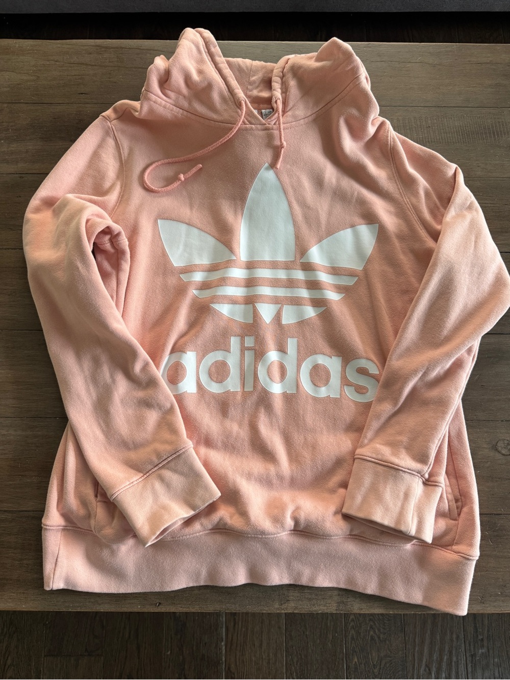 adidas Women's Light Pink Trefoil Cowl Hoodie